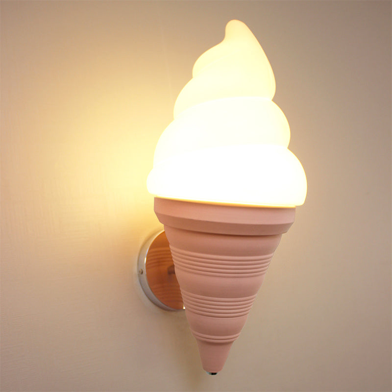 Kinder-Eisbecher-Wandlampe Leuchte Kunststoff Schlafzimmer LED Wandlicht Wand sconces