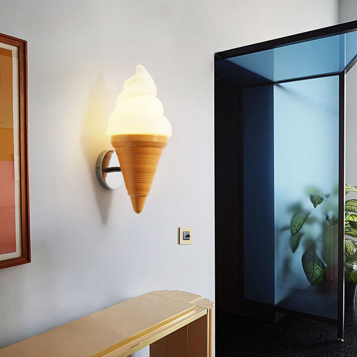 Kinder-Eisbecher-Wandlampe Leuchte Kunststoff Schlafzimmer LED Wandlicht Wand sconces