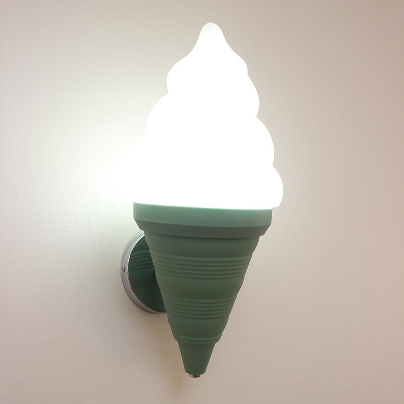 Kinder-Eisbecher-Wandlampe Leuchte Kunststoff Schlafzimmer LED Wandlicht Wand sconces
