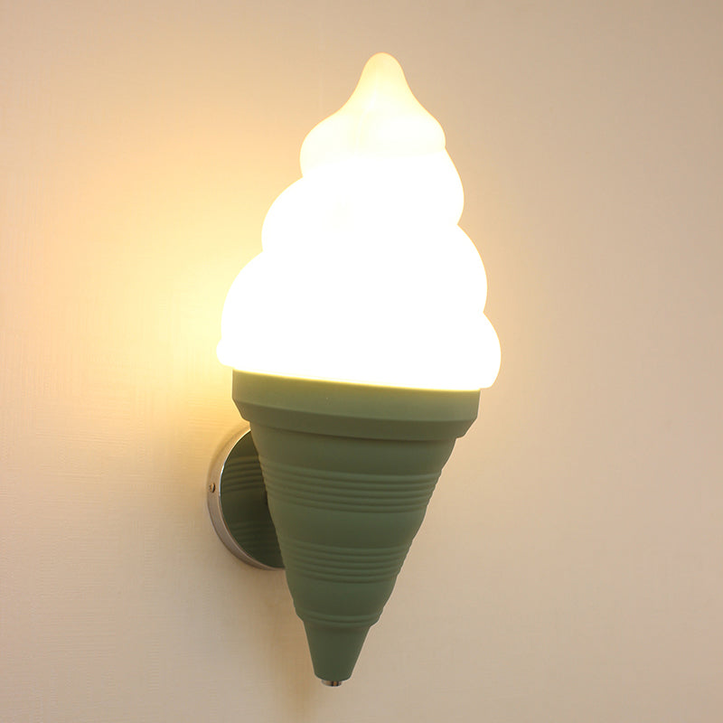 Kinder-Eisbecher-Wandlampe Leuchte Kunststoff Schlafzimmer LED Wandlicht Wand sconces
