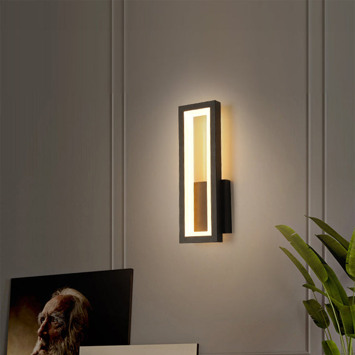 Minimalismus Rechteck Wandleuchte Beleuchtung Metall Foyer LED Wandleuchtenmontage Leuchte
