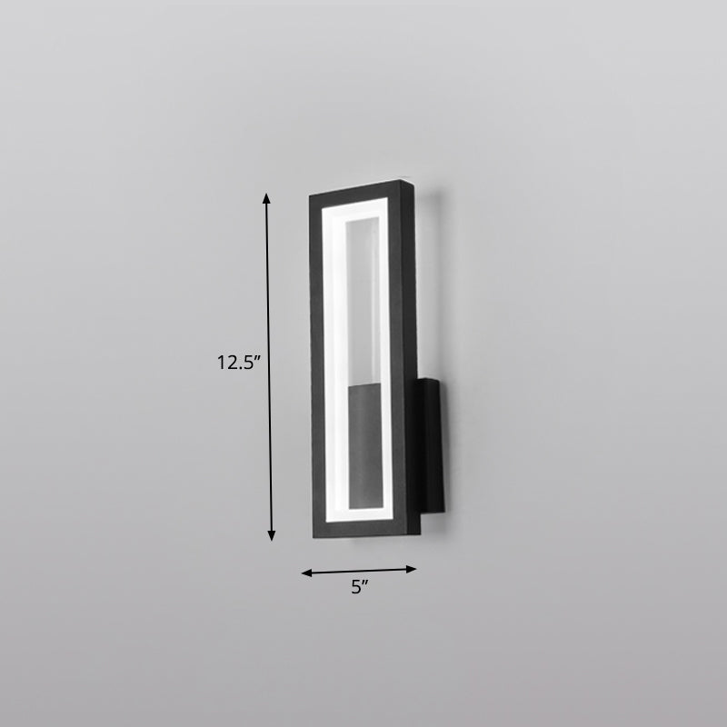 Minimalismus Rechteck Wandleuchte Beleuchtung Metall Foyer LED Wandleuchtenmontage Leuchte