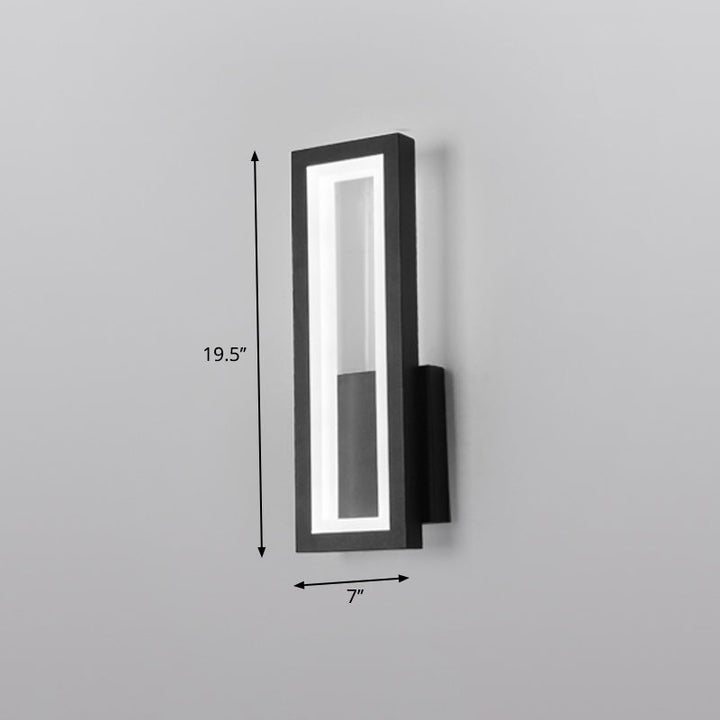 Minimalismus Rechteck Wandleuchte Beleuchtung Metall Foyer LED Wandleuchtenmontage Leuchte