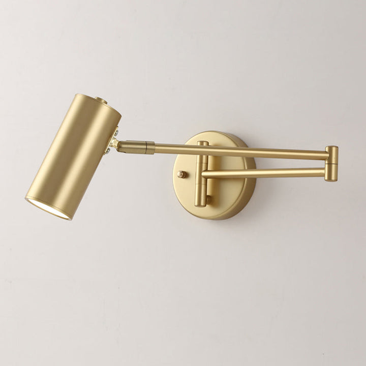 Tubular Nachttisch Wandmontierte Leselampe Metall 1 Glühbirne Postmoderne Wandlampe mit ausziehbarem Arm