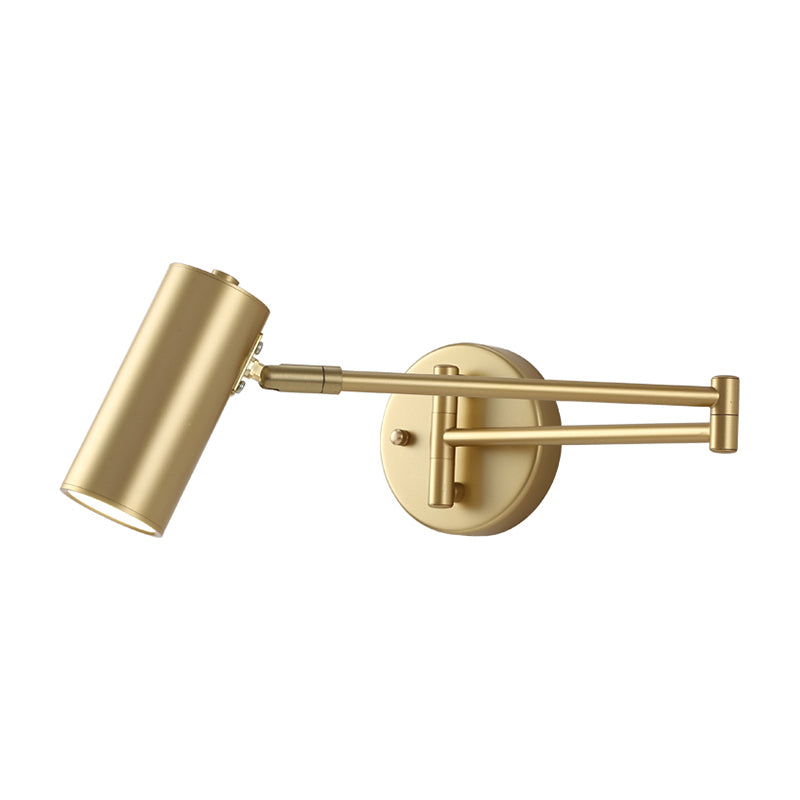 Tubular Nachttisch Wandmontierte Leselampe Metall 1 Glühbirne Postmoderne Wandlampe mit ausziehbarem Arm