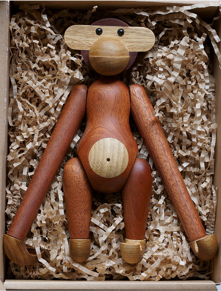 Freche Affe Massivholz Ornament