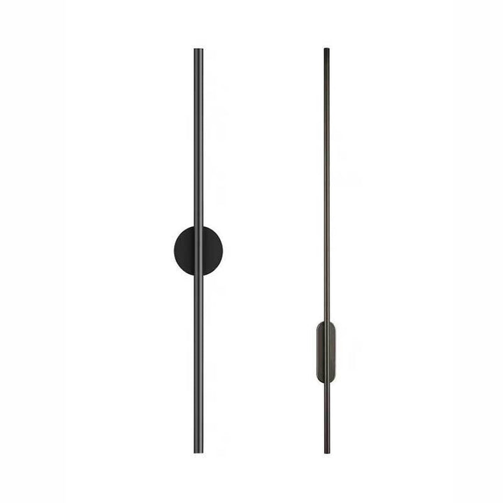 Schwarze Rod LED Wandleuchte Einrichtung Einfacher Stil Metallischer Wandlampenlicht für Wohnzimmer
