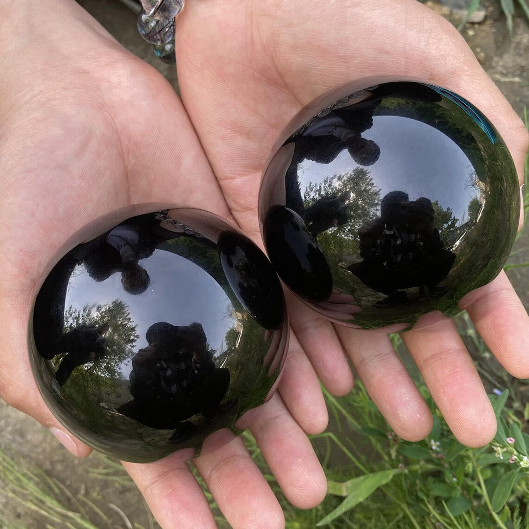 Obsidian Kristallball Dekoration