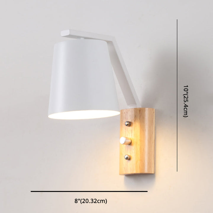 Weißes Glas Wandlicht Holz Deckenlicht für Arbeitszimmer Schlafzimmer
