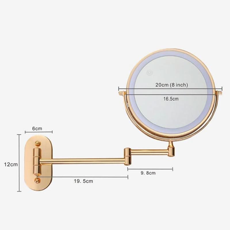 Gold wiederaufladbarer LED-Make-up-Vergrößerungsspiegel