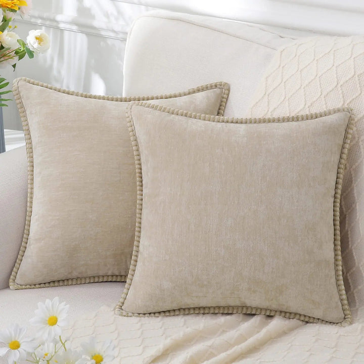 Weiches Chenille Samt Kissenbezug