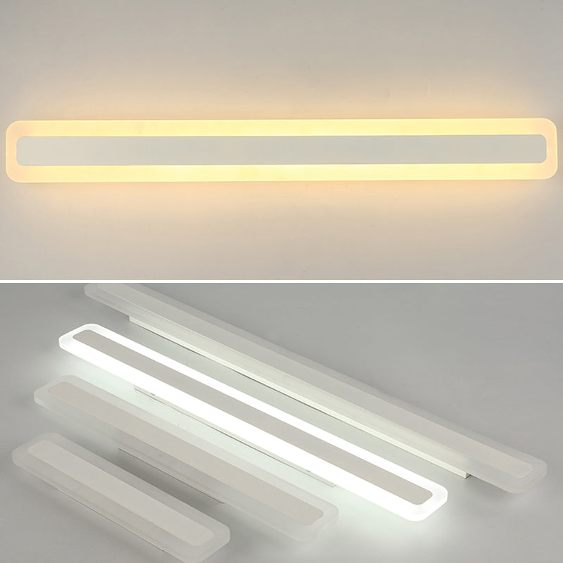 Rechteckige Acryl-LED-Wandmontageleuchte Nordic wasserdichte Schminktisch-Wandleuchte für das Badezimmer