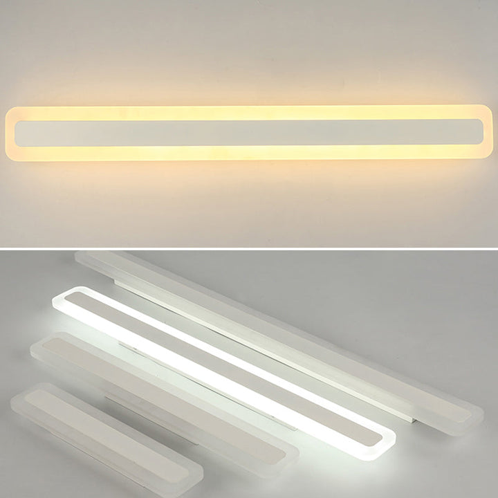 Rechteckige Acryl-LED-Wandmontageleuchte Nordic wasserdichte Schminktisch-Wandleuchte für das Badezimmer