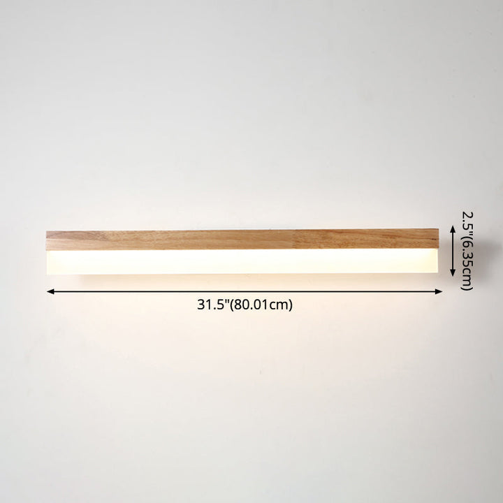 Moderne Badezimmer-Wandlampe Holz LED Waschtischlampen in Acryl-Schirm