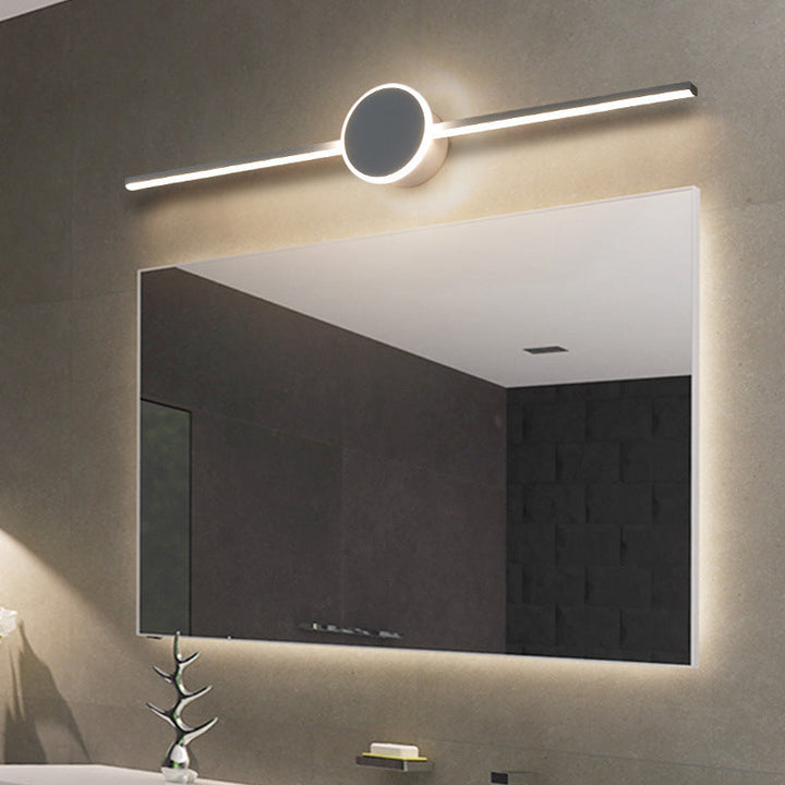 Lineare Badezimmer Wandlicht Leuchten Moderner Minimalistischer Stil Metall Einzelnes Waschbecken Licht