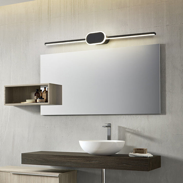 Lineare Badezimmer Wandlicht Leuchten Moderner Minimalistischer Stil Metall Einzelnes Waschbecken Licht