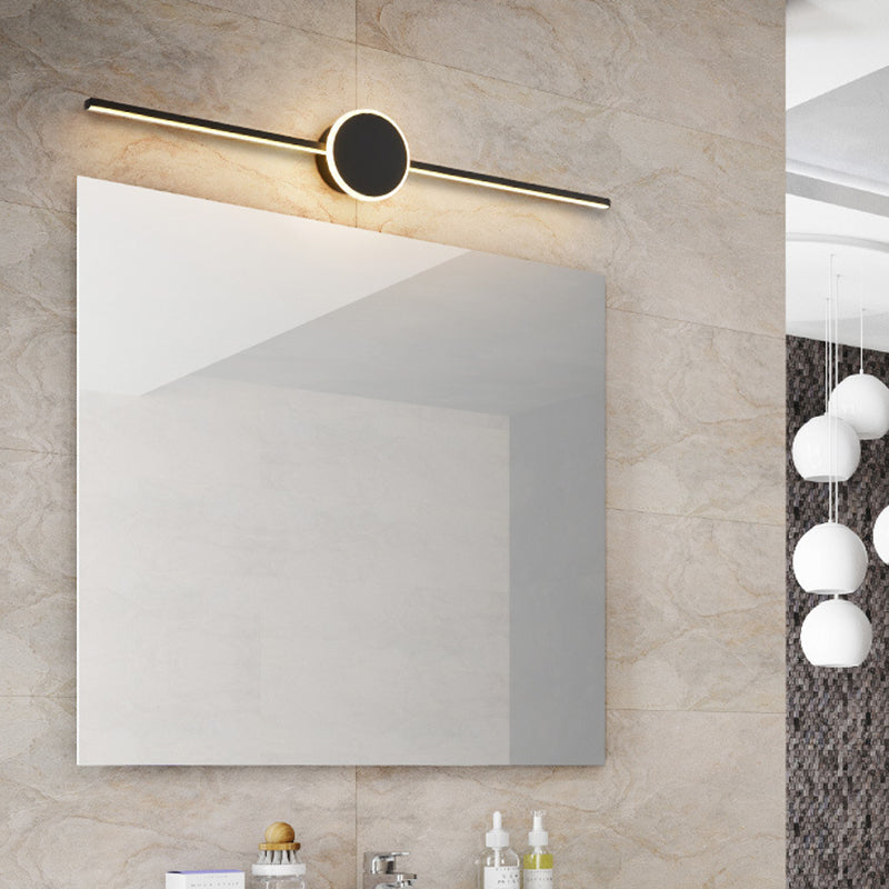Lineare Badezimmer Wandlicht Leuchten Moderner Minimalistischer Stil Metall Einzelnes Waschbecken Licht