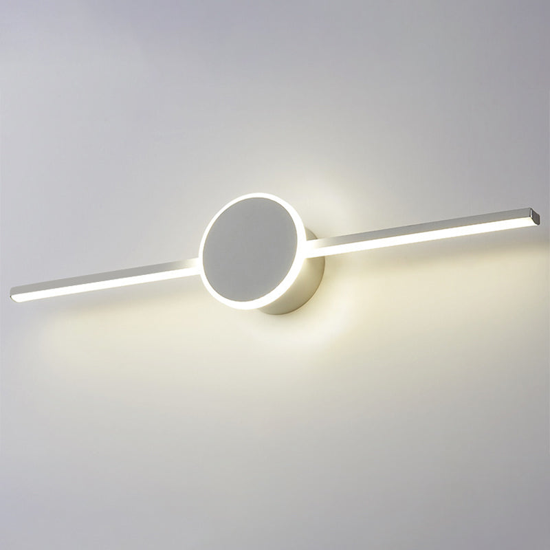 Lineare Badezimmer Wandlicht Leuchten Moderner Minimalistischer Stil Metall Einzelnes Waschbecken Licht