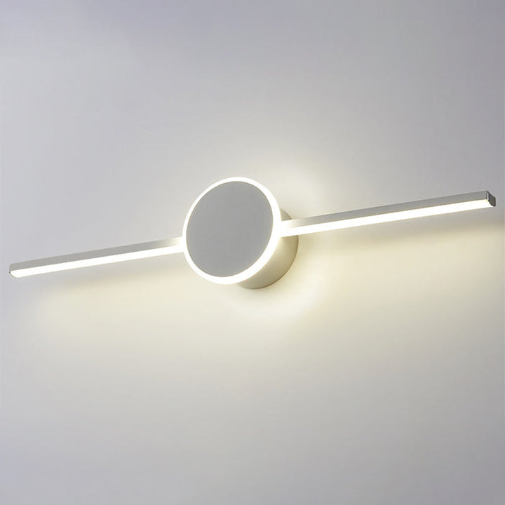 Lineare Badezimmer Wandlicht Leuchten Moderner Minimalistischer Stil Metall Einzelnes Waschbecken Licht
