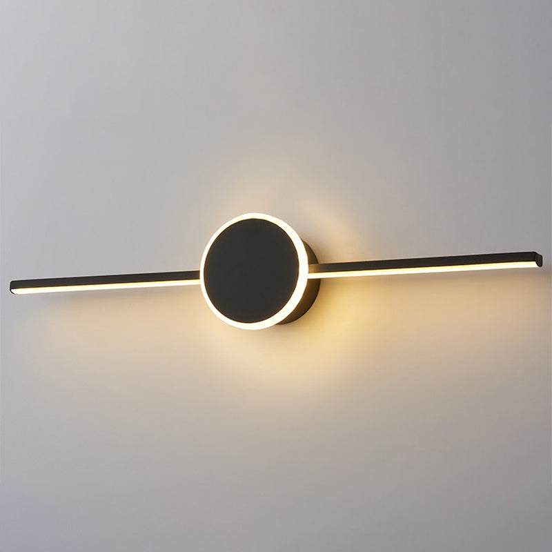Lineare Badezimmer Wandlicht Leuchten Moderner Minimalistischer Stil Metall Einzelnes Waschbecken Licht