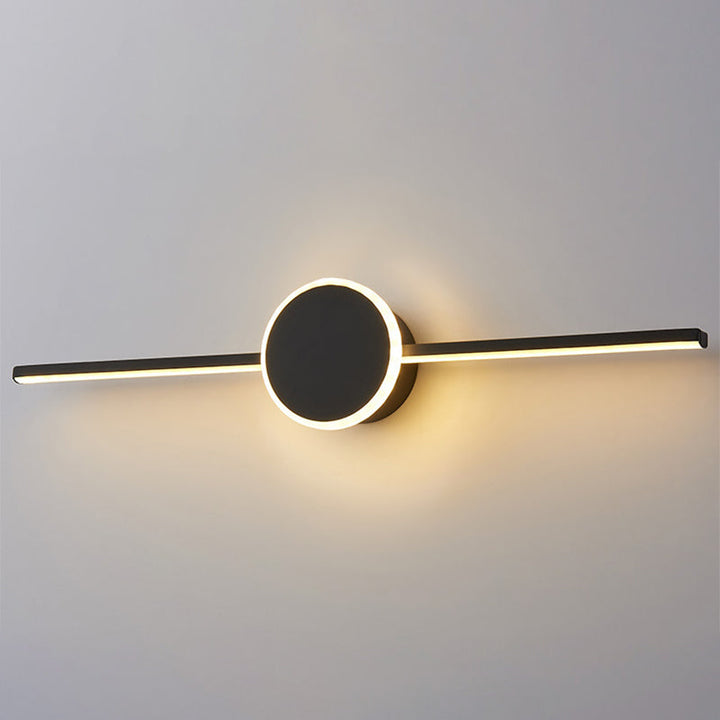 Lineare Badezimmer Wandlicht Leuchten Moderner Minimalistischer Stil Metall Einzelnes Waschbecken Licht