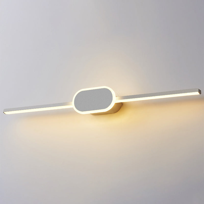 Lineare Badezimmer Wandlicht Leuchten Moderner Minimalistischer Stil Metall Einzelnes Waschbecken Licht