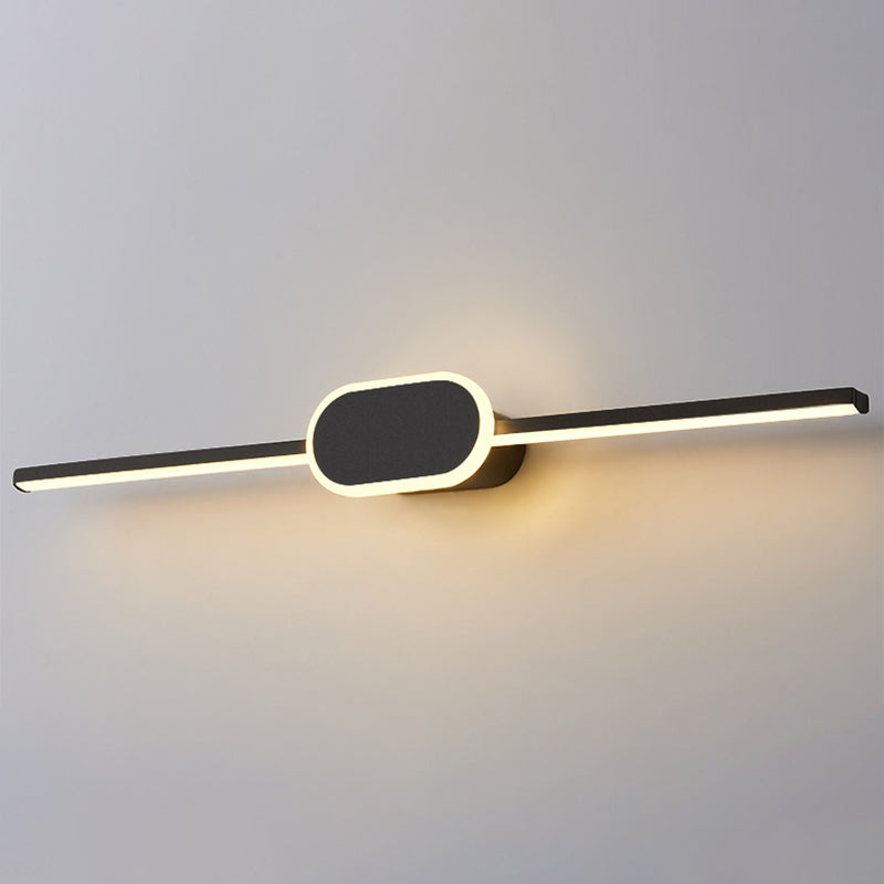 Lineare Badezimmer Wandlicht Leuchten Moderner Minimalistischer Stil Metall Einzelnes Waschbecken Licht
