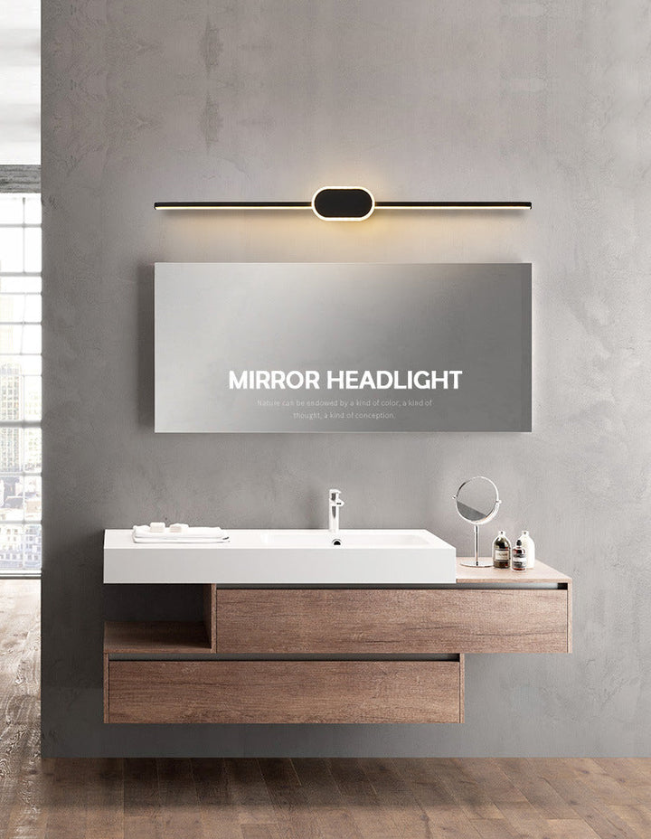 Lineare Badezimmer Wandlicht Leuchten Moderner Minimalistischer Stil Metall Einzelnes Waschbecken Licht