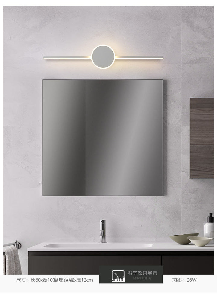 Lineare Badezimmer Wandlicht Leuchten Moderner Minimalistischer Stil Metall Einzelnes Waschbecken Licht