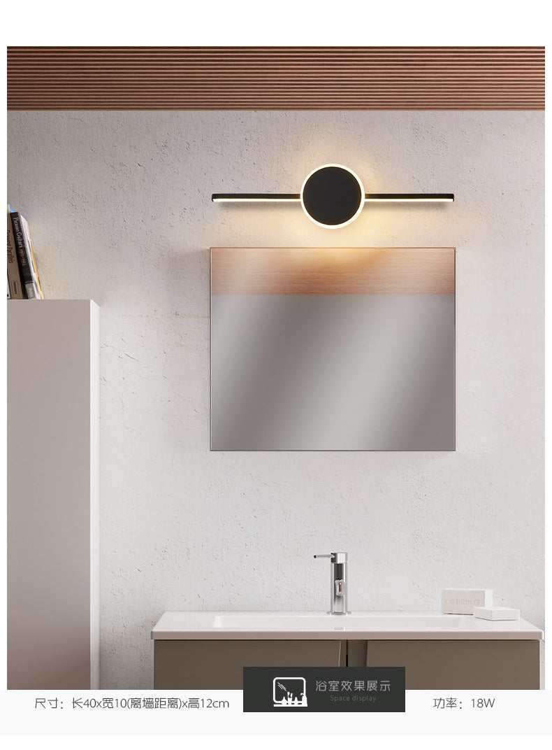Lineare Badezimmer Wandlicht Leuchten Moderner Minimalistischer Stil Metall Einzelnes Waschbecken Licht