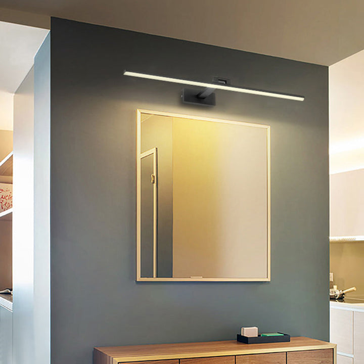 Lineare LED-Spiegelbeleuchtung Moderne Minimalistische Stil Metall Einzelne Spiegellicht