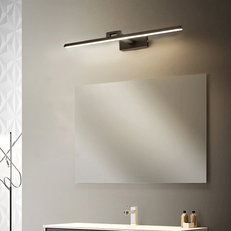 Lineare LED-Spiegelbeleuchtung Moderne Minimalistische Stil Metall Einzelne Spiegellicht