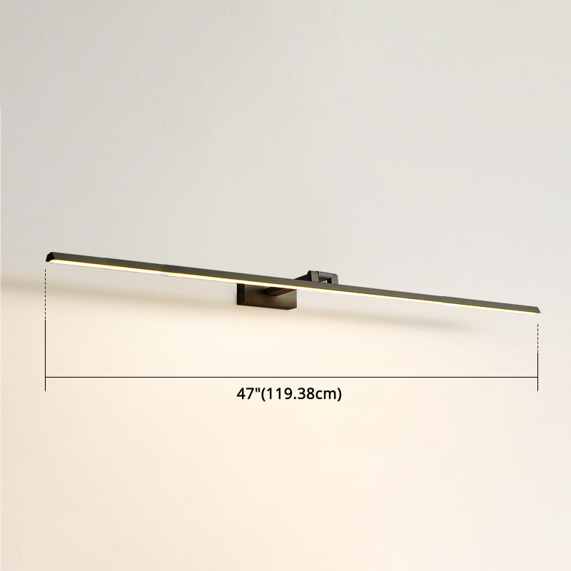 Lineare LED-Spiegelbeleuchtung Moderne Minimalistische Stil Metall Einzelne Spiegellicht