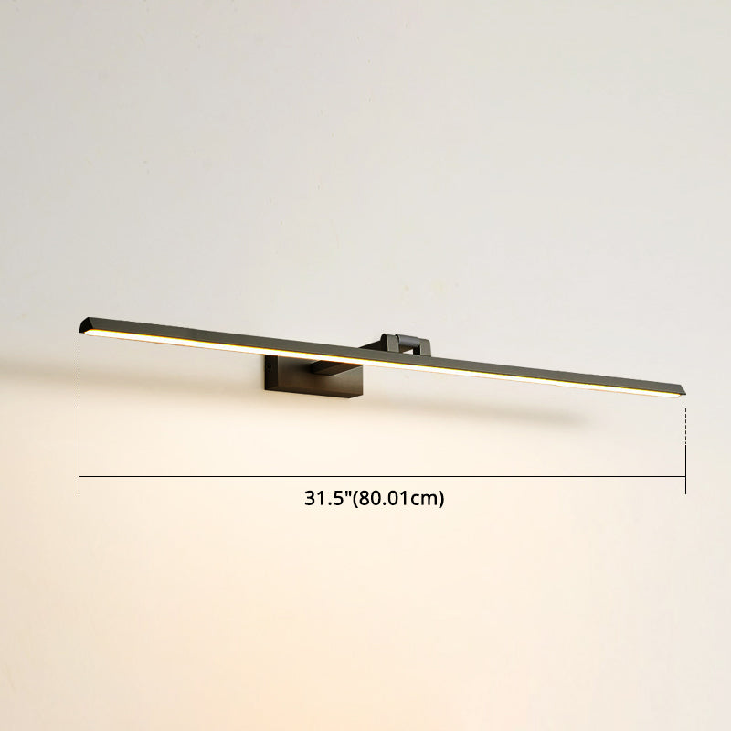 Lineare LED-Spiegelbeleuchtung Moderne Minimalistische Stil Metall Einzelne Spiegellicht