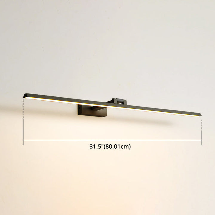 Lineare LED-Spiegelbeleuchtung Moderne Minimalistische Stil Metall Einzelne Spiegellicht
