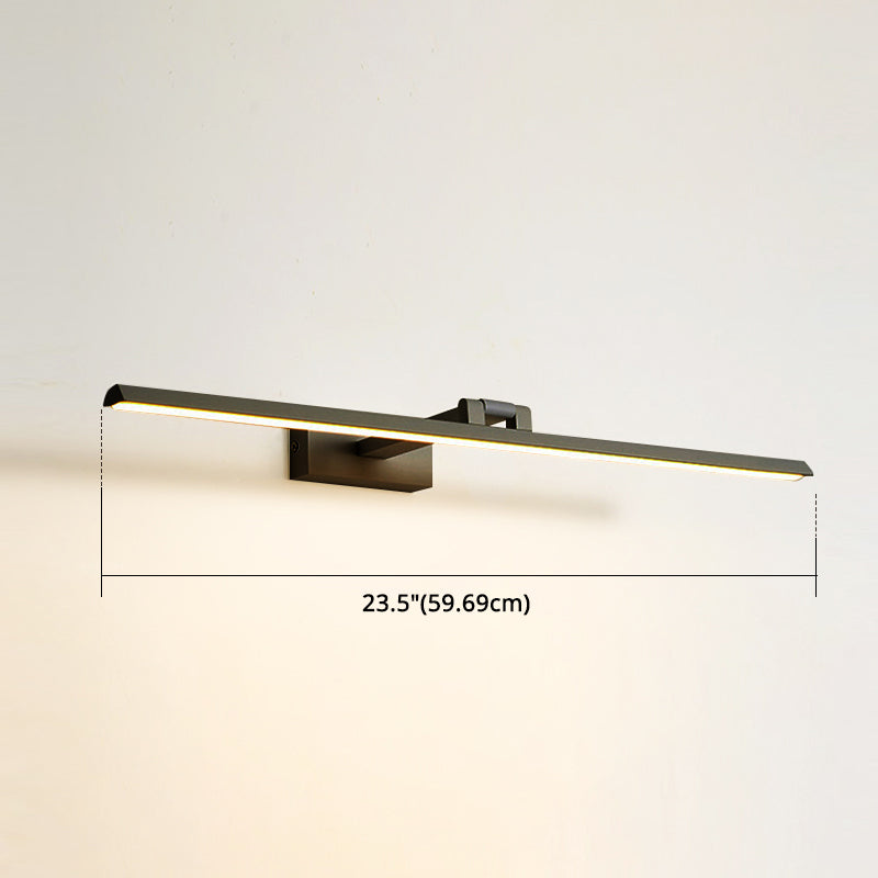 Lineare LED-Spiegelbeleuchtung Moderne Minimalistische Stil Metall Einzelne Spiegellicht