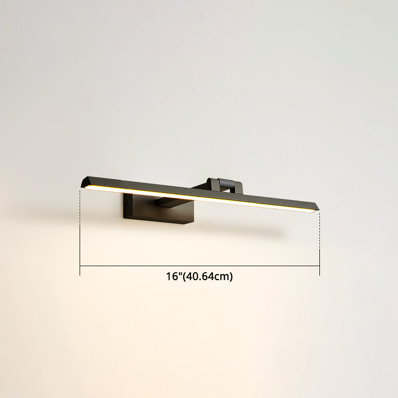 Lineare LED-Spiegelbeleuchtung Moderne Minimalistische Stil Metall Einzelne Spiegellicht