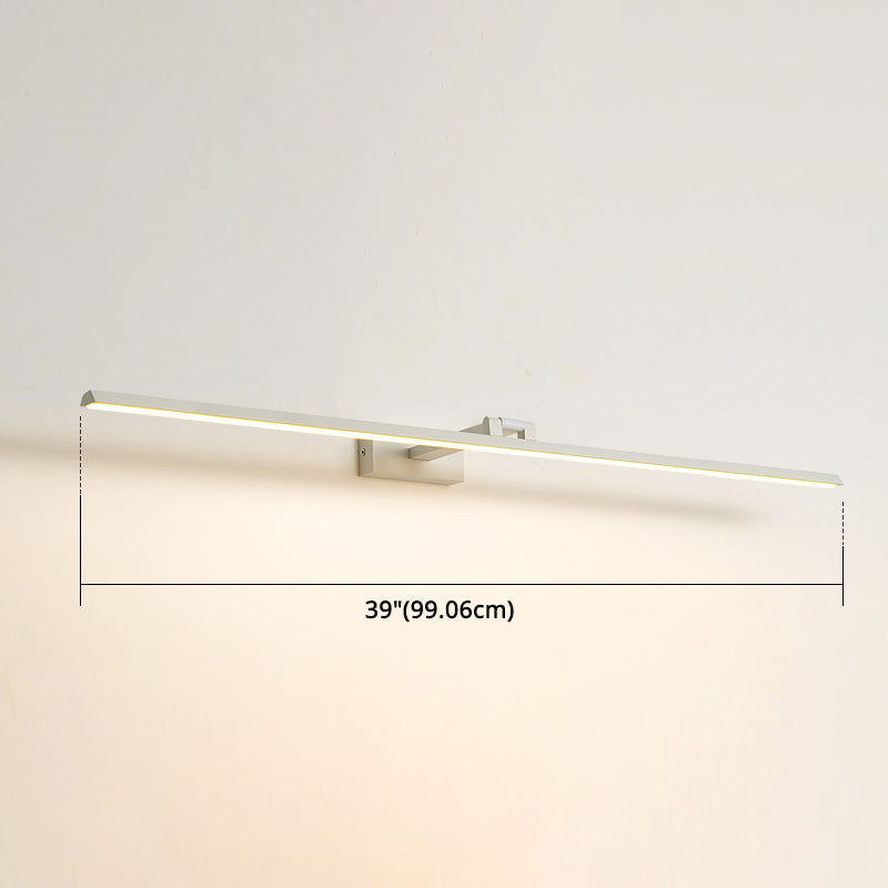 Lineare LED-Spiegelbeleuchtung Moderne Minimalistische Stil Metall Einzelne Spiegellicht