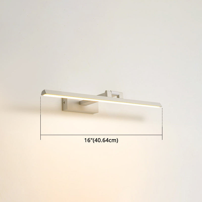 Lineare LED-Spiegelbeleuchtung Moderne Minimalistische Stil Metall Einzelne Spiegellicht