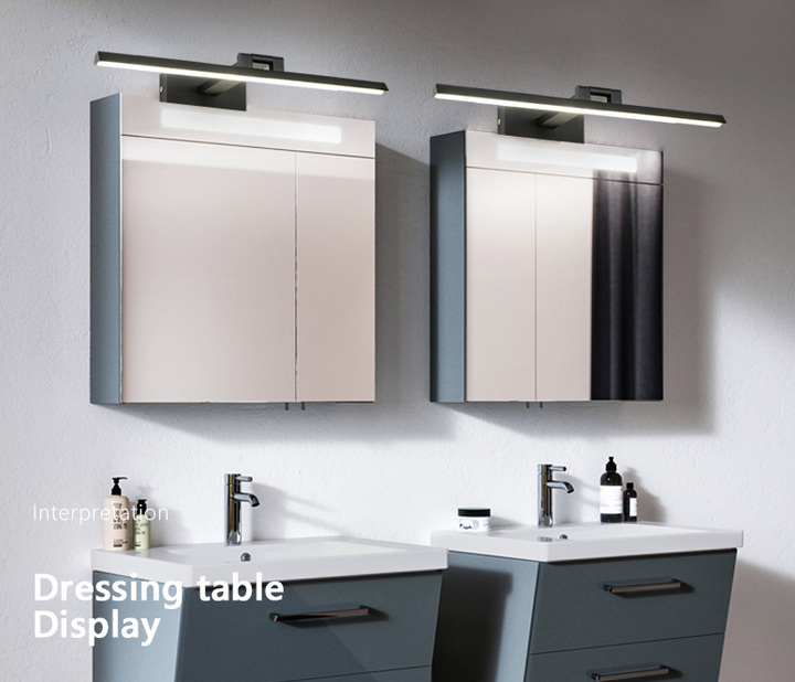 Lineare LED-Spiegelbeleuchtung Moderne Minimalistische Stil Metall Einzelne Spiegellicht