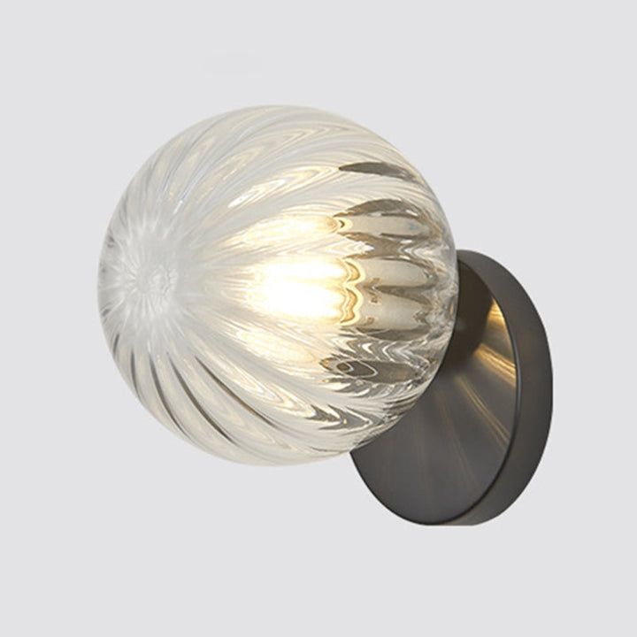 Moderne Einfachheit Wand sconce 1 Licht Metall Wandlampe mit Glasballschirm