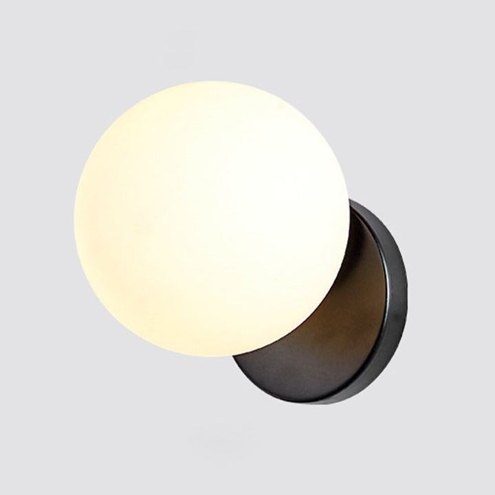 Moderne Einfachheit Wand sconce 1 Licht Metall Wandlampe mit Glasballschirm