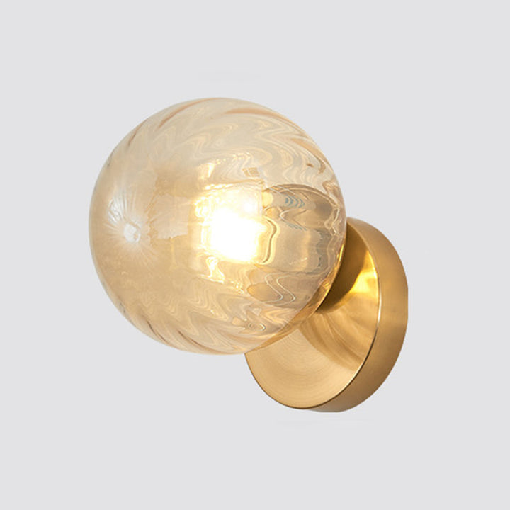 Moderne Einfachheit Wand sconce 1 Licht Metall Wandlampe mit Glasballschirm