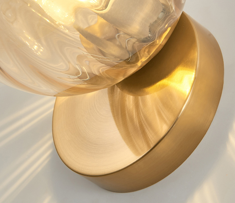 Moderne Einfachheit Wand sconce 1 Licht Metall Wandlampe mit Glasballschirm