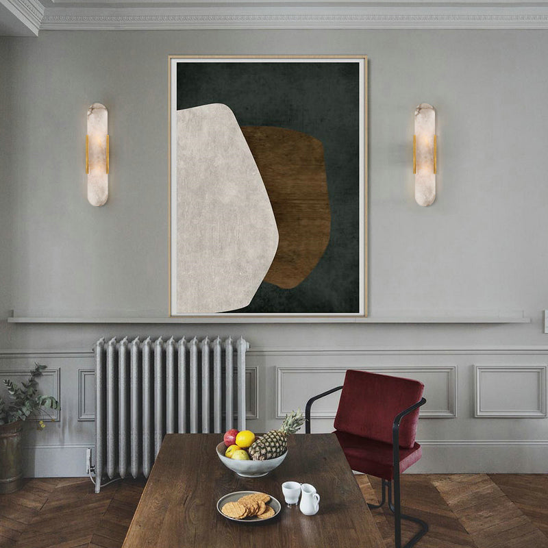 2 Glühbirnen Bar Deckenleuchte Kolonial Gold/Schwarz Marmor Wandlaterne Beleuchtung für Esszimmer