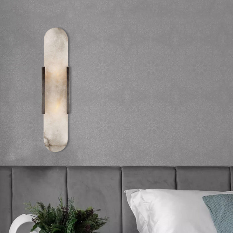 2 Glühbirnen Bar Deckenleuchte Kolonial Gold/Schwarz Marmor Wandlaterne Beleuchtung für Esszimmer