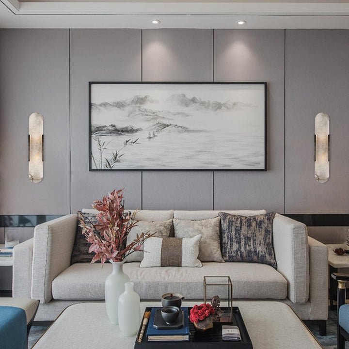 2 Glühbirnen Bar Deckenleuchte Kolonial Gold/Schwarz Marmor Wandlaterne Beleuchtung für Esszimmer