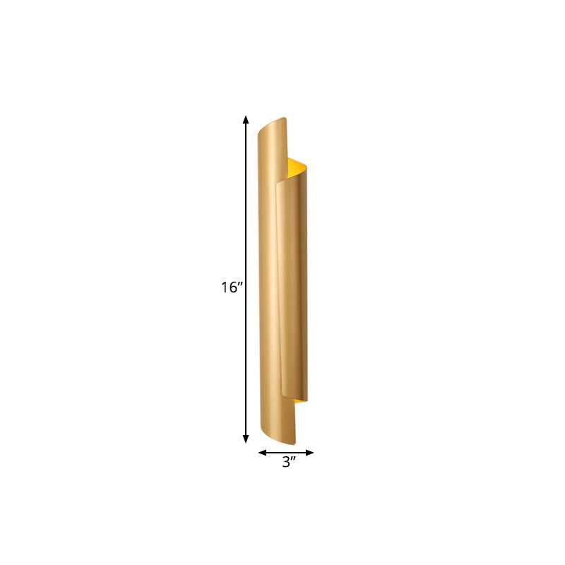 Schwarz/Weiß/Gold Gerollte Wandlampe Modernist Eisen 2-Licht Wandlicht Armatur, 16"/21.5"/29.5" Breit