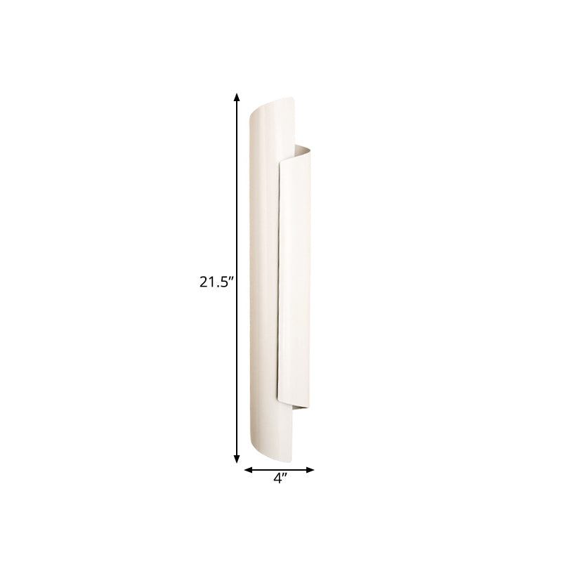 Schwarz/Weiß/Gold Gerollte Wandlampe Modernist Eisen 2-Licht Wandlicht Armatur, 16"/21.5"/29.5" Breit