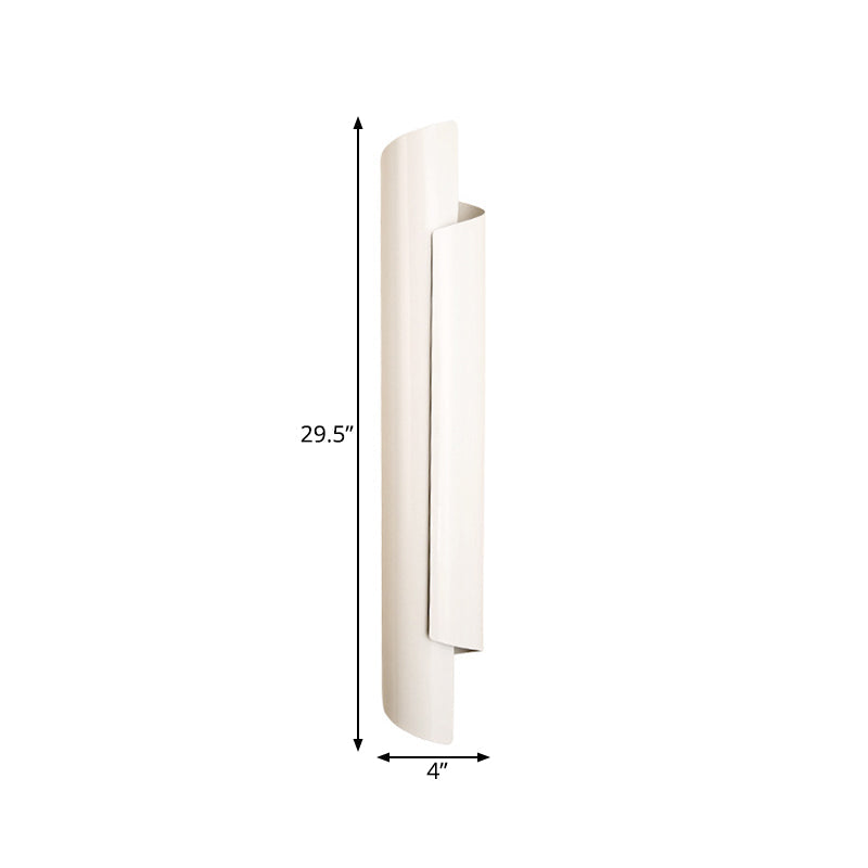Schwarz/Weiß/Gold Gerollte Wandlampe Modernist Eisen 2-Licht Wandlicht Armatur, 16"/21.5"/29.5" Breit